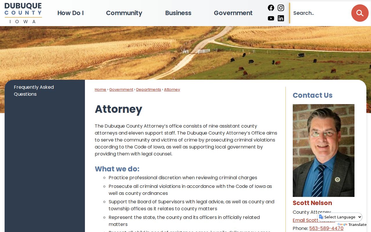 Dubuque County Attorney criminal court case information
