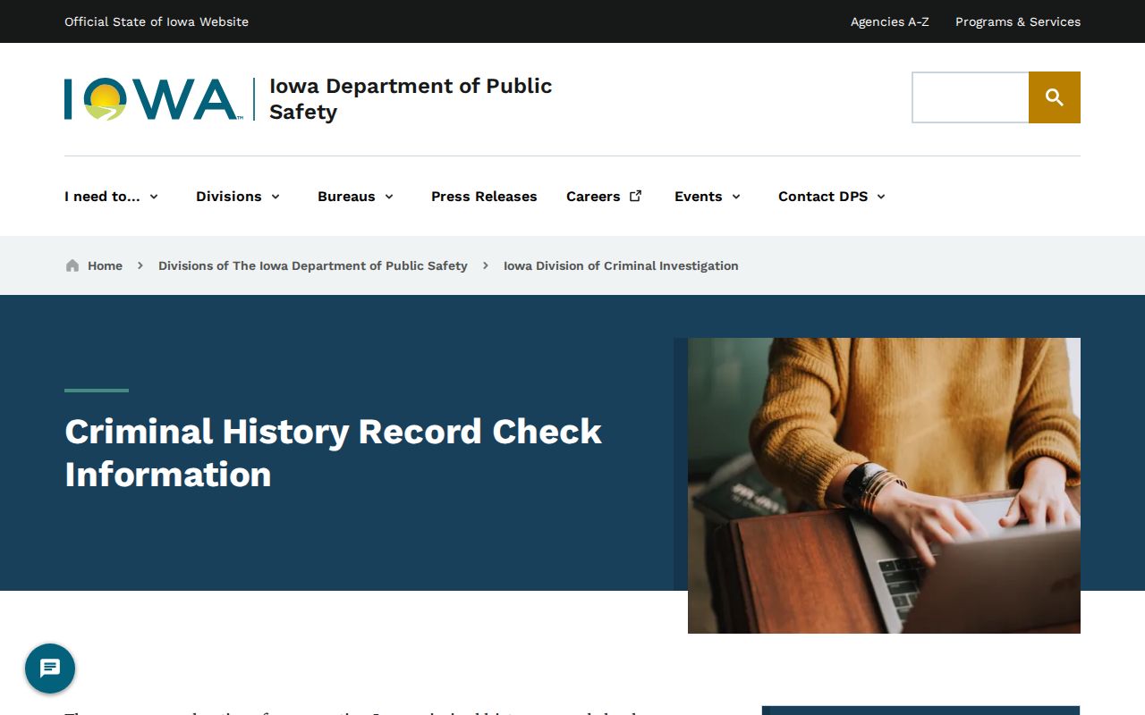 Iowa DCI record check for Dubuque County criminal case research
