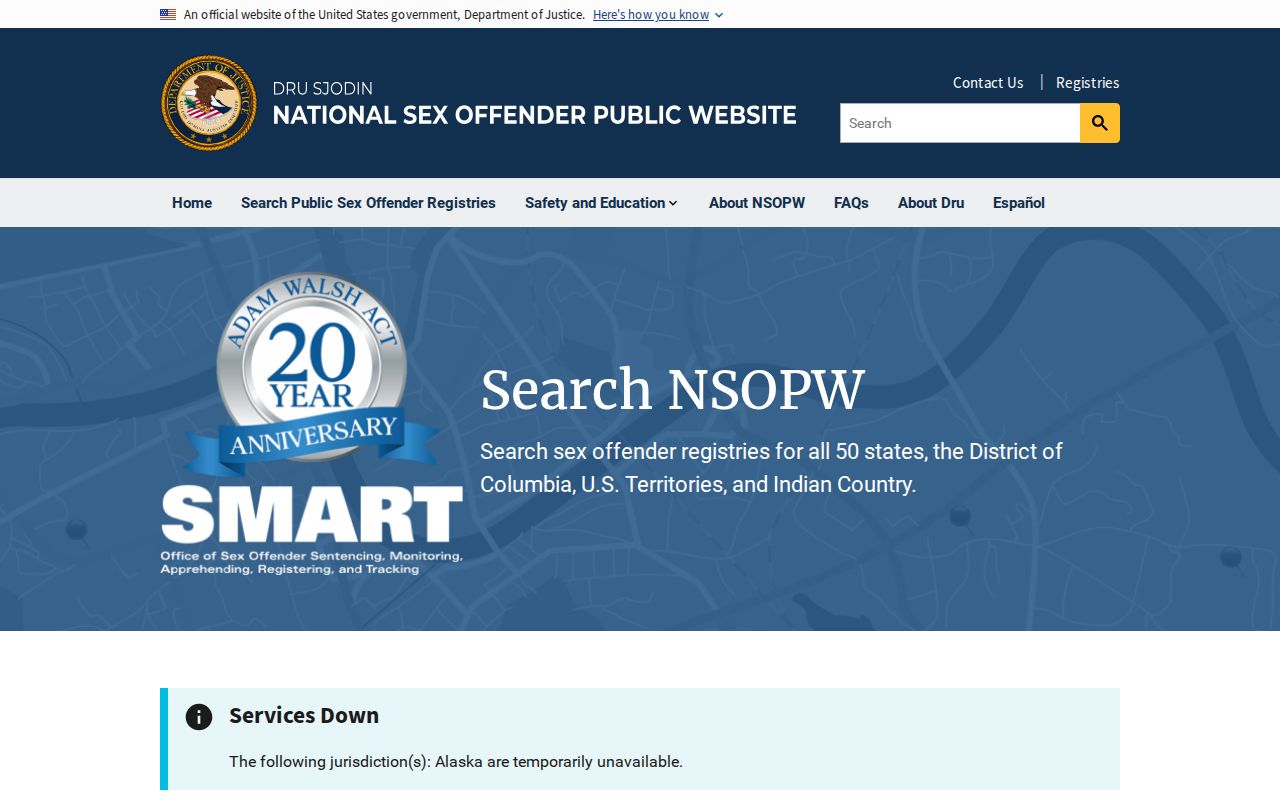 Dubuque County sex offender search through the national registry interface